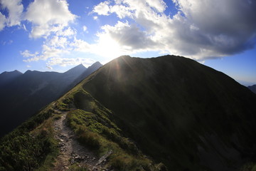 Obraz na płótnie Canvas View from Dziurawa Przełęcz, Tatra Mountains