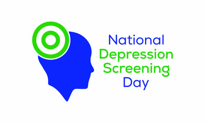 Vector illustration on the theme of National Depression screening day observed each year during October.