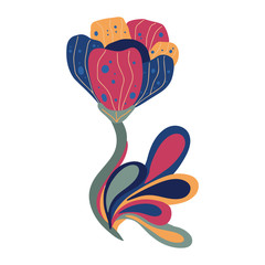 Vector floral element for creating fashion prints, postcard, wedding invitations, banners, floral arrangement illustrations, bouquets.