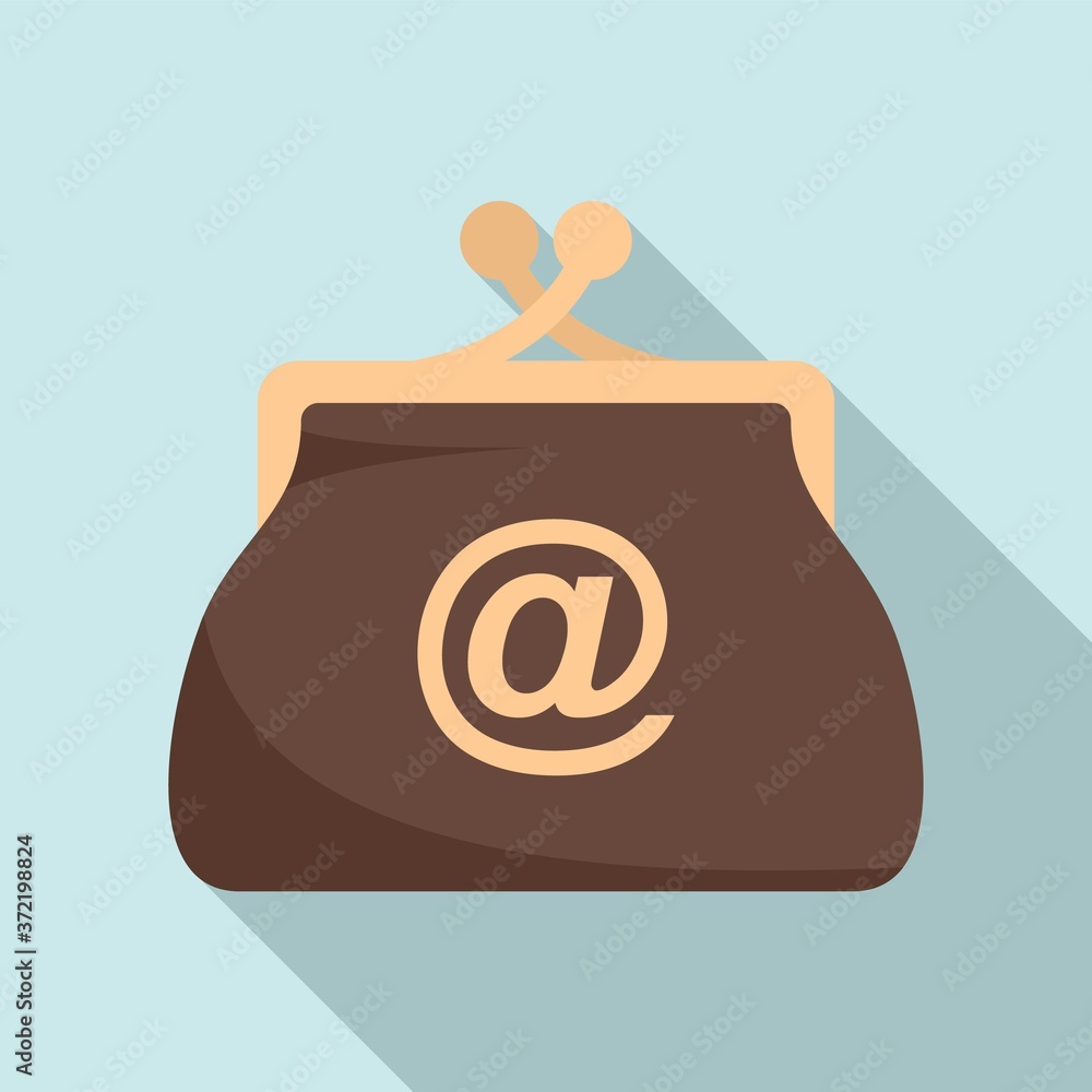 Poster internet digital wallet icon. flat illustration of internet digital wallet vector icon for web desig