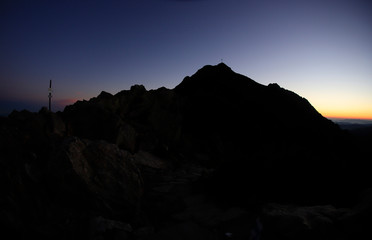 Sunrise in the Tatra mountains, view on Giewont