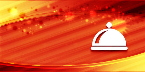 Food dish icon special summer sunlight orange banner background bright illustration