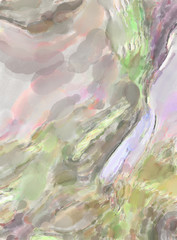 Watercolor abstract painting with pastel colors for poster, wall art, banner, card, book cover or packaging. Modern painting of soothing brush strokes resembling alcohol inks.