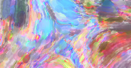 Contemporary art. Hand made painting. Modern artwork. Painting with brushstrokes of watercolor on surface. 2d illustration. Artistic background image. Abstract painting on canvas. Colorful texture.