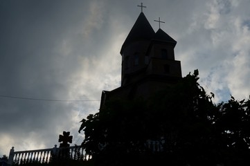 Fototapeta premium old church in the evening