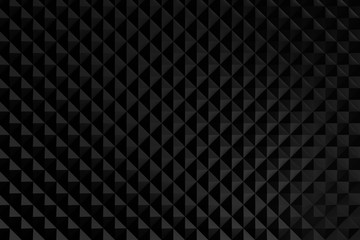 3d black rhombus texture, background