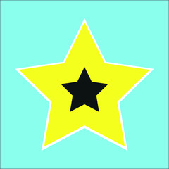star on a blue background