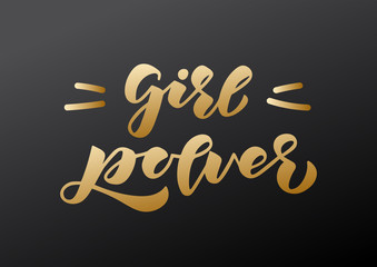 Girl power hand drawn lettering