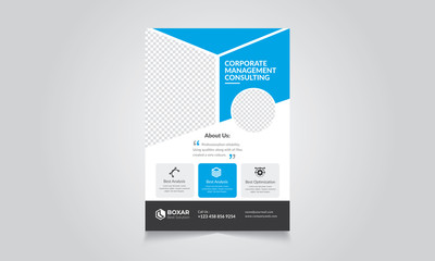 Corporate Business Flyer Design Vector Template