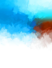 2D illustration of colorful brush strokes. Decorative texture painting. Vibrant paint pattern backdrop.