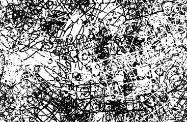 Grunge black and white. Chaotic seamless background. Repeating abstract texture. Monochrome camouflage