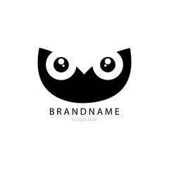 eye owl icon logo vector template