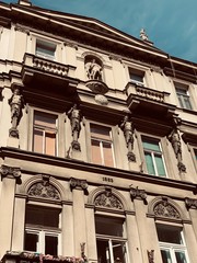 Obraz premium Old facade of a building in Belgrade Serbia Europe