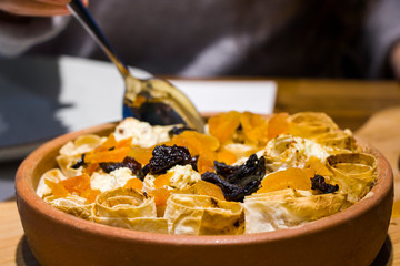 Sweet Georgian food Sinori, food in Georgian cousin.