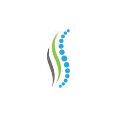 Spine logo template vector icon