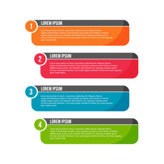 Colorful infographic steps template