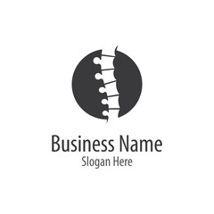 Spine logo template vector icon
