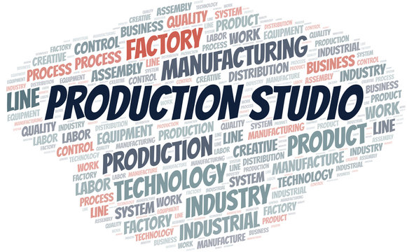 Production Studio word cloud create with text only.