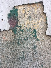 Damage concrete floor texture and wall background. Crack floor broken and ravel wall