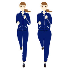 ランニングをする女性