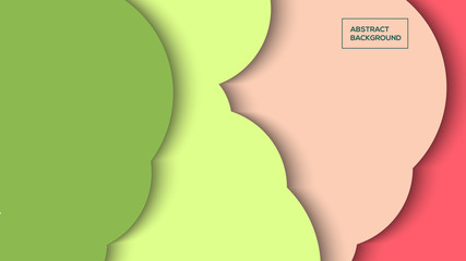 colorful Circle paper cut abstract background vector illustration best for background, poster and wallpaper