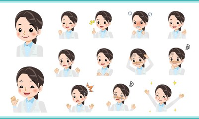 白衣を着た若い女性