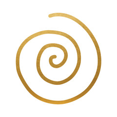 Golden Spiral - Cyclic Symbol - Hand Drawn Line Element