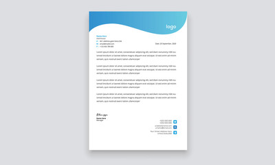 Simple creative modern letter head templates for your project design, Vector illustration