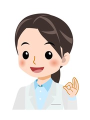 白衣を着た女性