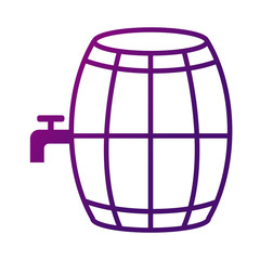 wine wooden barrel with tap gradient style icon