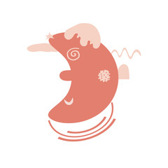 Colorful poster of abstract elements. Pre-made cards. Minimalist style design for prints, web, stationery, social media posts, banners and other graphic products.