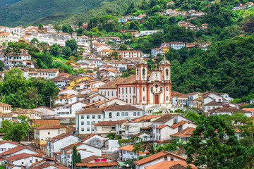 Fototapeta na wymiar Nossa Senhora do Conceiçao Church, Ouro Preto, Minas Gerais, Brazil