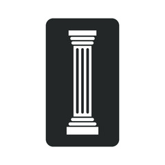 Column graphic icon. Pillar sign isolated on white background. Logo. Vector illustration