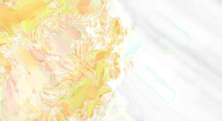 Modern painting of soothing brush strokes resembling alcohol inks. Watercolor abstract painting with pastel colors for poster, wall art, banner, card, book cover or packaging.