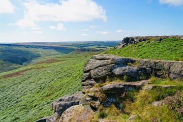 Across the gritstone strewn slopes of Higger Tor to Carl Wark hill fort