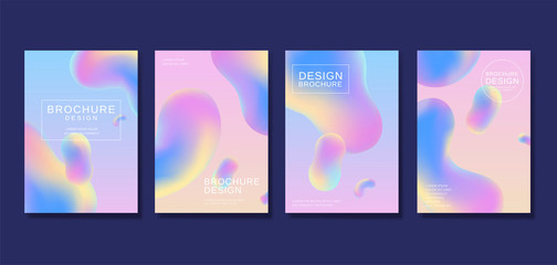 Futuristic fluid cover template