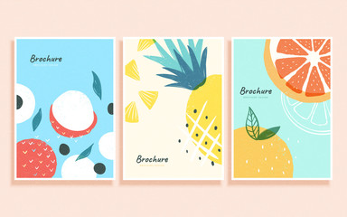 Cover template in fruit concept
