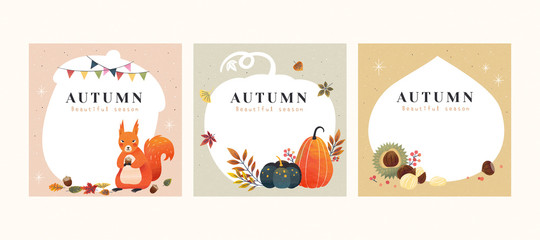 Set of autumn illustrations