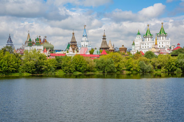 Fototapeta premium The complex of buildings of the Kremlin in Izmailovo. Unique modern center of culture and entertainment. Moscow, Russia