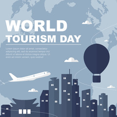 Seoul City South Korea Asia Travel World Tourism Day Illustration