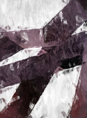 Rough brushstrokes on abstract background. Brush painting. Color strokes of paint. Unique wall art. Modern art on canvas. Colorful contemporary artwork.