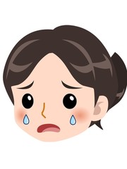 エプロンを着た主婦