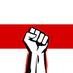 Belarus Revolution Poster. Protest for freedom and democracy design.