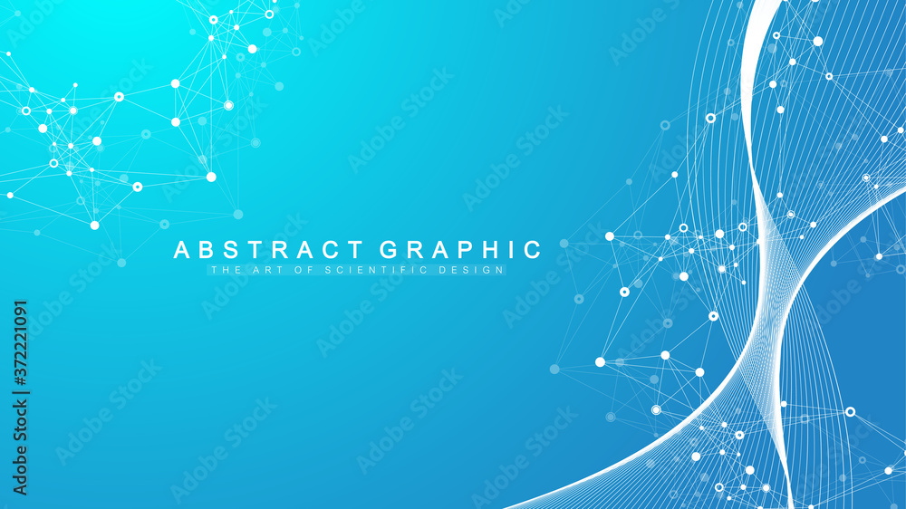 Aufkleber big genomic data visualization. dna helix, dna strand, dna test. crispr cas9 - genetic engineering. 