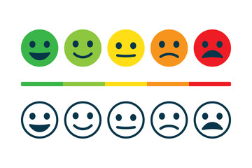 Rating satisfaction. Feedback in form of emotions.