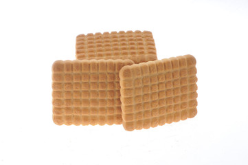 Tasty cookie and cakes isolated on white background