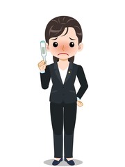 選挙活動中の女性
