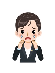 選挙活動中の女性