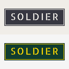 Military Patches. Army Badge. Emblem of Soldier. Design Elements for Military Style Jackets Shirt and T-Shirts