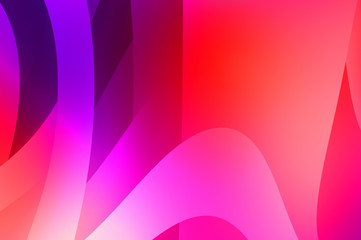 Abstract background with colorful gradient. Vibrant graphic wallpaper with stripes design. Fluid 2D illustration of modern movement.